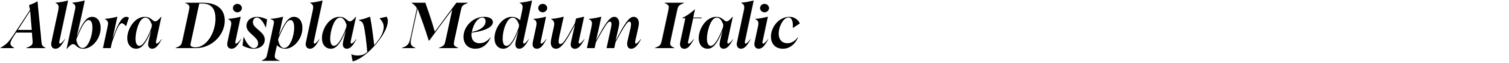 Albra Display Medium Italic